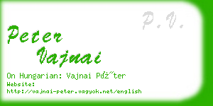 peter vajnai business card